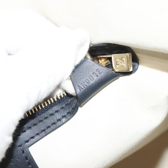 LOUIS VUITTON Monogram Mini Alma Haut Hand Bag Blue - Picture 13 of 16